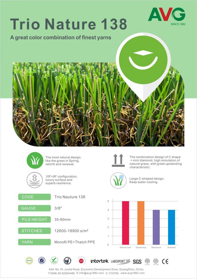 چمن مصنوعی باغ فرش سبز مصنوعی بی چون و چرا سازگار با محیط زیست 0
